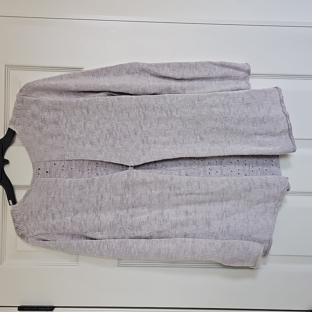 Indigenous Gray sweater with split back detail